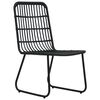 vidaXL Garden Chairs 2 pcs Poly Rattan Black