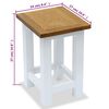 vidaXL End Table 27x24x37 cm Solid Oak Wood