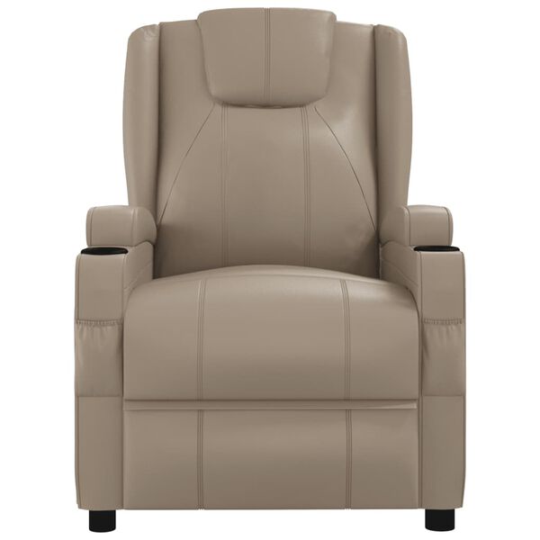 vidaXL Massage Chair Cappuccino Faux Leather