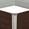 vidaXL Raised Garden Bed Brown 129x129x45 cm Galvanised Steel
