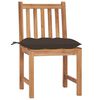 vidaXL Garden Chairs 4 pcs with Cushions Solid Teak Wood