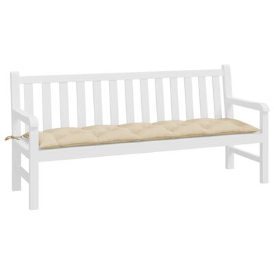 vidaXL Garden Bench Cushion Beige 180x50x7 cm Oxford Fabric