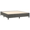 vidaXL Bed Frame without Mattress Dark Grey 180x200 cm Super King Velvet