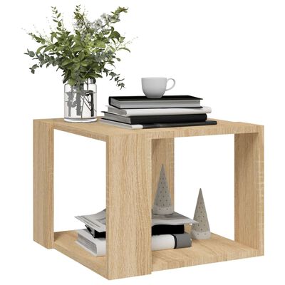 vidaXL Coffee Table Sonoma Oak 40x40x30 cm Engineered Wood