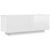 vidaXL TV Cabinet High Gloss White 100x35x40 cm Engineered Wood
