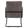 vidaXL Armchair Grey Genuine Leather