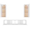 vidaXL 4 Piece TV Cabinet Set White Engineered Wood