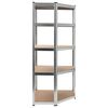 vidaXL Storage Shelf Silver 75x75x180 cm Steel and MDF