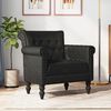 vidaXL Armchair Black Real Goat Leather