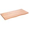 vidaXL Bathroom Countertop Light Brown 100x50x(2-4) cm Solid Wood