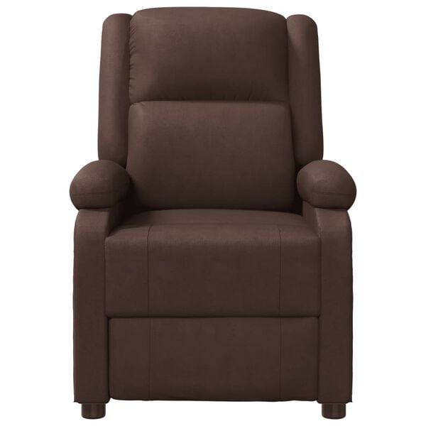 vidaXL Recliner Chair Brown Faux Leather