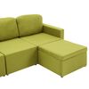 vidaXL 3-Seater Modular Sofa Bed Green Fabric