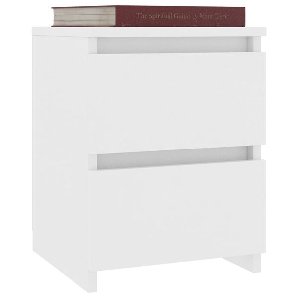 vidaXL Bedside Cabinets 2 pcs White 30x30x40 cm Engineered Wood