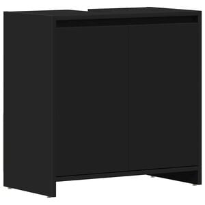vidaXL Bathroom Cabinet Black 60x33x61 cm Engineered Wood