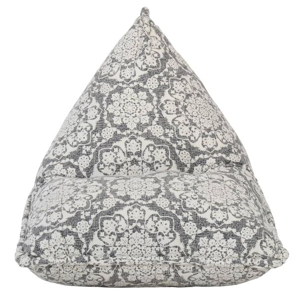 vidaXL Bean Bag Sofa Light Grey Fabric Patchwork