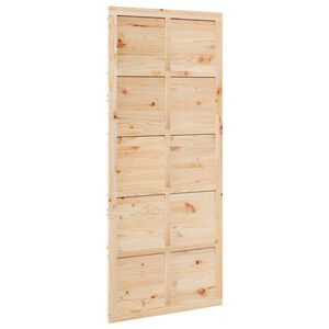 vidaXL Barn Door 90 x 2.5 x 208 cm Solid Pine Wood Natural
