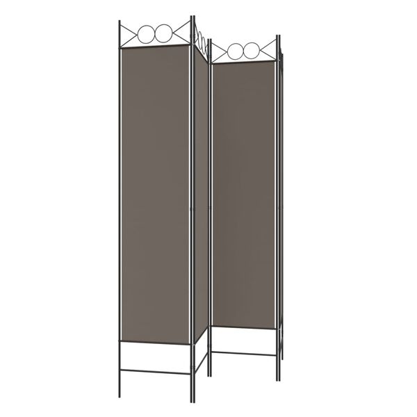 vidaXL 4-Panel Room Divider Anthracite 160x200 cm Fabric