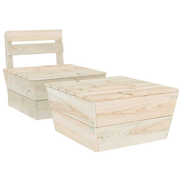 vidaXL 2 Piece Garden Lounge Set Impregnated Spruce Wood