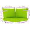 vidaXL 6 Piece Garden Lounge Set Bright Green Cushion Impregnated Pinewood