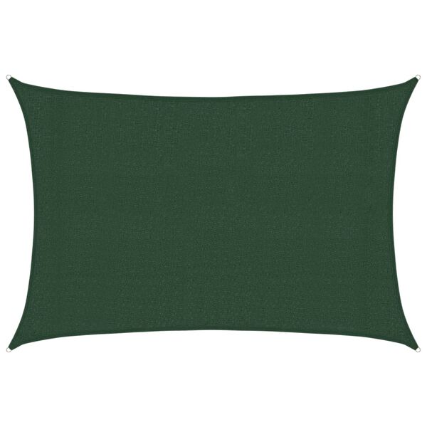 vidaXL Sunshade Sail 160 g/m² Dark Green 3x4.5 m HDPE