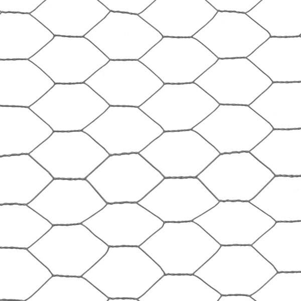 vidaXL Chicken Wire Fence Steel with PVC Coating 25x0.5 m Grey