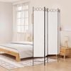 vidaXL 4-Panel Room Divider White 160x200 cm Fabric