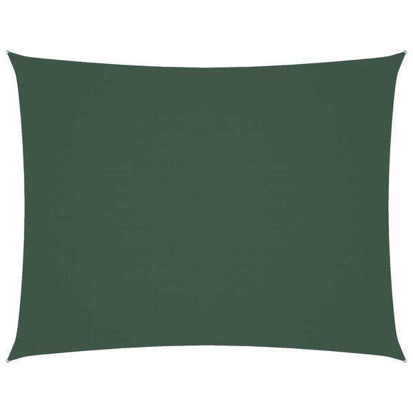 vidaXL Sunshade Sail Oxford Fabric Rectangular 6x7 m Dark Green