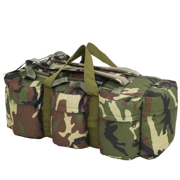 vidaXL 3-in-1 Army-Style Duffel Bag 45 L Camouflage
