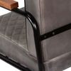 vidaXL Armchair Grey Genuine Leather