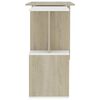 vidaXL Corner Desk White and Sonoma Oak 200x50x76 cm Engineered Wood