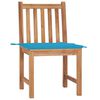 vidaXL Garden Chairs 2 pcs with Cushions Solid Teak Wood