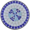 Mosaic Side Table Plant Table Blue White