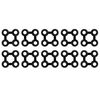 vidaXL Mat Connectors 10 pcs Rubber Black
