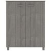 vidaXL Shoe Cabinet HAMAR Light Grey 85x40x108 cm Solid Wood Pine