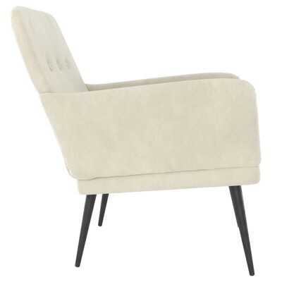 vidaXL Armchair Cream 62x79x79 cm Velvet