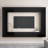 vidaXL 8 Piece TV Cabinet Set Black Engineered Wood