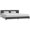 vidaXL Bed Frame without Mattress Grey Faux Leather 180x200 cm Super King