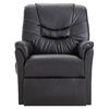 vidaXL Reclining Chair Black Faux Leather