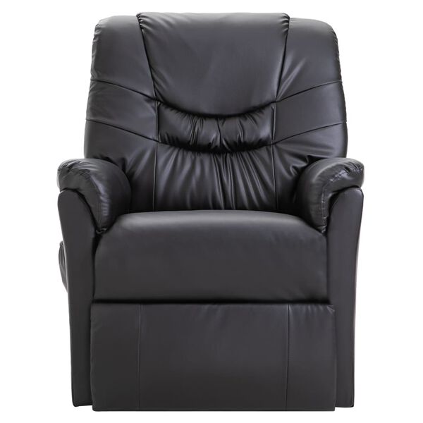 vidaXL Reclining Chair Black Faux Leather