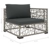 vidaXL 8 Piece Garden Lounge Set with Cushions Poly Rattan Grey