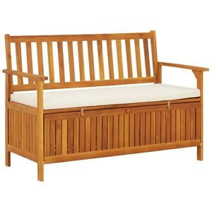 vidaXL Garden Storage Bench Solid Acacia Wood 120x63x84 cm