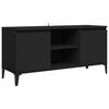 vidaXL TV Cabinet with Metal Legs Black 103,5x35x50 cm