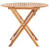 vidaXL Folding Garden Table 90x75 cm Solid Acacia Wood