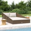 vidaXL Garden Bed Brown 110x200 cm Poly Rattan