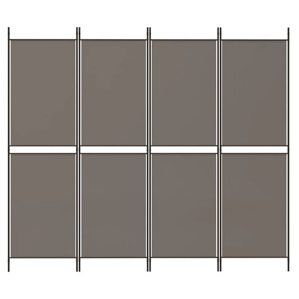 vidaXL 4-Panel Room Divider Anthracite 200x220 cm Fabric