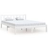 vidaXL Bed Frame without Mattress White Solid Wood 160x200 cm