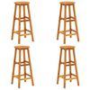 vidaXL Bar Stools 4 pcs Solid Acacia Wood