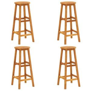 vidaXL Bar Stools 4 pcs Solid Acacia Wood