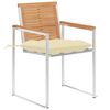 vidaXL Garden Chairs 4 pcs with Cushions Solid Teak Wood
