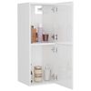 vidaXL Bathroom Cabinet High Gloss White 30x30x80 cm Engineered Wood